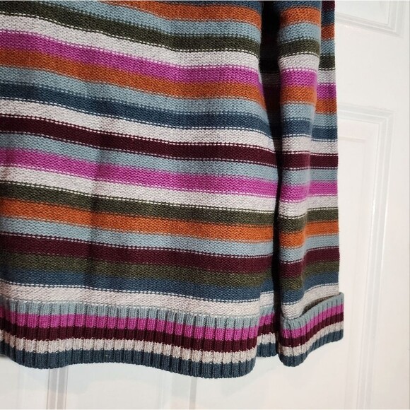 Seasalt Cornwell Braque Wool Colorful Striped Heavyweight Turtleneck Sweater L - Picture 4 of 5